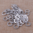 Car 50pcs Engine Oil Crush Washers Drain Plug Gaskets Seal 8mm ID. 12mm OD.
