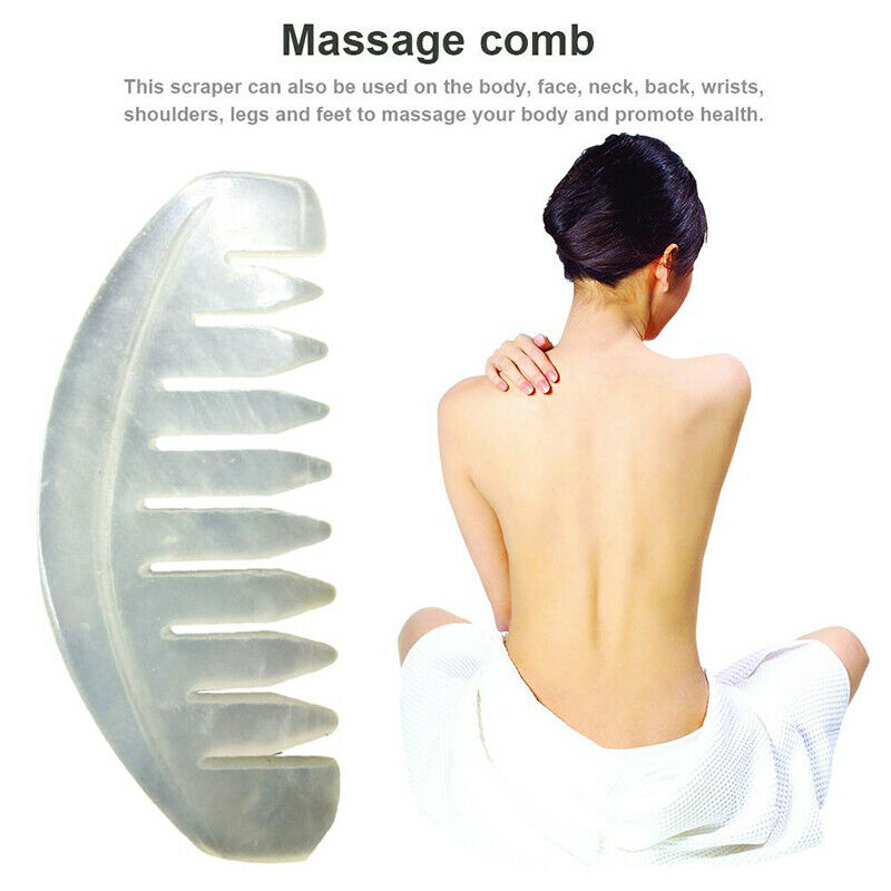 1Pc Jade Comb Massage Spa Acupuncture Head Trigger Point Treatment On HeadB Hn