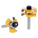 2pcs 1/4" Shank Woodworking Tenon Cutter Groove Router Bit Milling Cutter