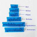 12pcs Alphabet Cake Decorating Mould Fondant Cookie Stamp Cutter Happy Birthday