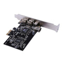3 Ports 1394A Expansion Card PCI-E to IEEE 1394 1x 4Pin 2x 6Pin DV Video Adapter