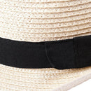 Straw Hat Fedora - Panama Trilby Style Packable Crushable Summer Sun Mens