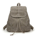 New Canvas Women Backpack Drawstring School Bags For Teenagers Girls Small  H1I4