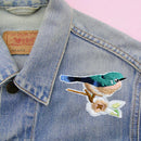 2pcs Fashion Flower Craft Sewing Embroidered Sew/Iron On Applique Patch Birds