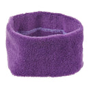 Athletic Sports Terry Stretch Sweat Band Headband Purple 2 Pcs I6T6