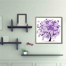 5D DIY Diamond Painting Happiness Tree Cross Stitch Embroidery (Purple)