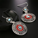 Bohemia Ear Stud Drop Dangle Earrings Long Ethnic Round Earrings Women Jewelr Gw