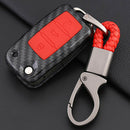 Plastic Smart Remote Key Case Chain For Skoda SEAT Ibiza Leon VW EOS Car Keys