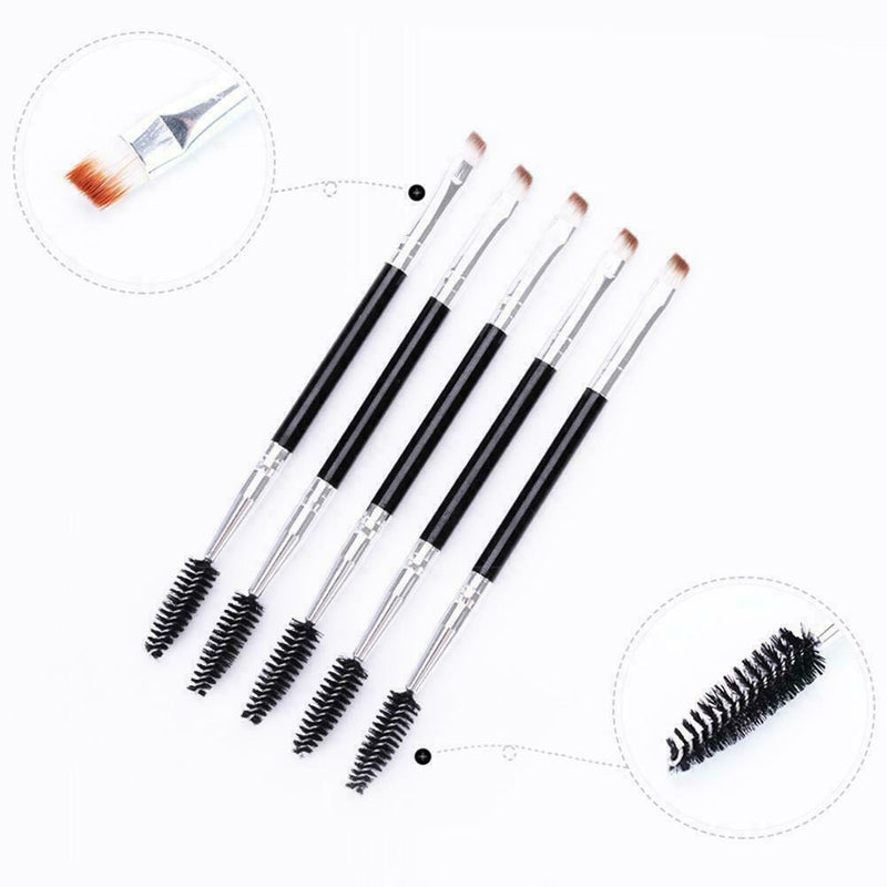 Eyebrow Brush Dualended Duo Brow Eyeliner Angled Cut Brush Makeu Spoolie N8M1