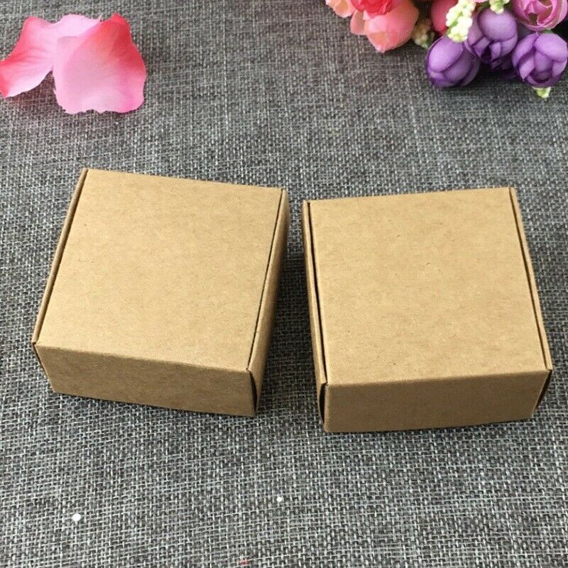 100Pcs Kraft Paper Box Nice Kraft Box Packaging Box Small Size-brown B5U9