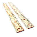 Three packs of wood ruler 30cm pine ruler wooden flat wooden supply ruler r O9O8