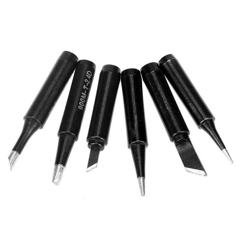 6pcs Pure Copper Iron Tip 900M-T Soldering Tip Soldering Rework Station(1)