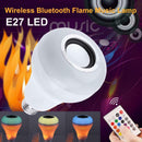 E27 LED Wireless Bluetooth Flame Music Bulb Speaker Light RGB Bulb Lamp