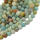 2 Strands Of Round Frosted Beads Loose Gemstones Matte Beads 6mm 8mm