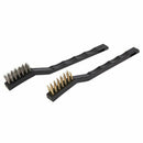 Pack of 12 Mini Wire Brush Set - Stainless Steel and Brass Brushes for Auto S9Q4
