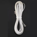 White 6P2C RJ11 Long 6m (20 ft) Phone Extension Cord RJ11 White RJ11 6P2C m H1D8