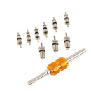 R-134a Car A/C Air Conditioning Valve Cores 9pcs with Remover Installer Tool