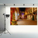 Christmas Street Photography Background Cloth Backdrop Photographic Props