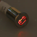 10mm Waterproof LED Battery Alternator Warning Light Lamp Dash Panel Red
