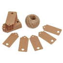 Valentine's Day Gift Pendant 100p 4 cm x 9 cm kraft labels tags geschenkanh