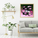 5D DIY Full Drill Diamond Painting Pink Flowers Cross Stitch Embroidery Kit