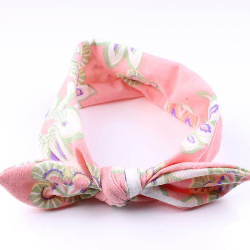 Cute Baby Headband Bunny Ear Girl Headwear Bow Elastic Knot Headbands
