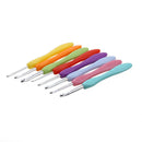 Soft Handle 8pcs Colorful Aluminium Crochet Hooks Knitting Needls Set