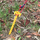 20pcs Yellow Plastic Spiral Camping Awning Tent Anchor Ground Stakes Peg KEG