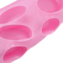 16 Cavity Oval Shape Soap Bake Mold Silicone Mould Tray Homemade Craft M&E
