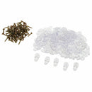 100X Plastic Glass Clips Mirror Screen Retainers Cabinet Furniture Fix Clip