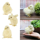 Set of 3 Mini Cute Simulation Yellow Chicken Toys, Sound Plush Chicken Animal