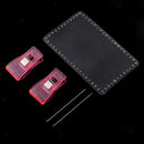 DIY Leather 3 Pockets Card Bag Kit Make Your Own Leather Card Holder Grey