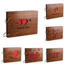 Wooden Cover 8\'\' DIY Photo Album Ringbinder Camera Memories Stickys YS