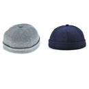 2Pcs Mens Casual Docker Hat Sailor Cap Mechanic Biker Hat SkullCap Beanie