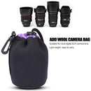 Waterproof SLR Camera Drawstring Lens Pouch Protective Brushed Cover (M)