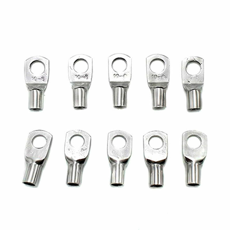 60x Copper Tube Terminals Battery Welding Cable Lug Ring Crimp Connectors Tool