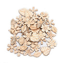 Hanging Ornament Scrapbooking Craft Wooden DIY Plant Flower Shape Handm Hn
