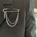 Unisex Classic Chain Pin Brooches Fashion BF Punk Hip Hop Jewelry GiftsJR