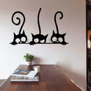 Lovely Three Black Cat DIY Wall Stickers Animal Room Decoration personality Y9D8