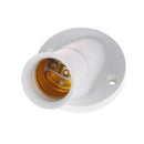 White E27 Lamp Base Socket 45 Degree Oblique Plastic Light Bulb Bas AC 250V 4AJR