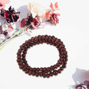 Stretch Strap 6mm Dia Beads Sandalwood Buddhist Prayer Necklace Red