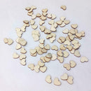 100pcs Wooden Love Shape Wedding Table Scatter Decoration Home Ornaments