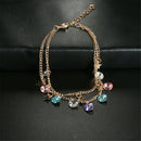 New Summer Stylish Rhinestones Five-Pointed Star Ankle Multi-Layer Beach Anklet-