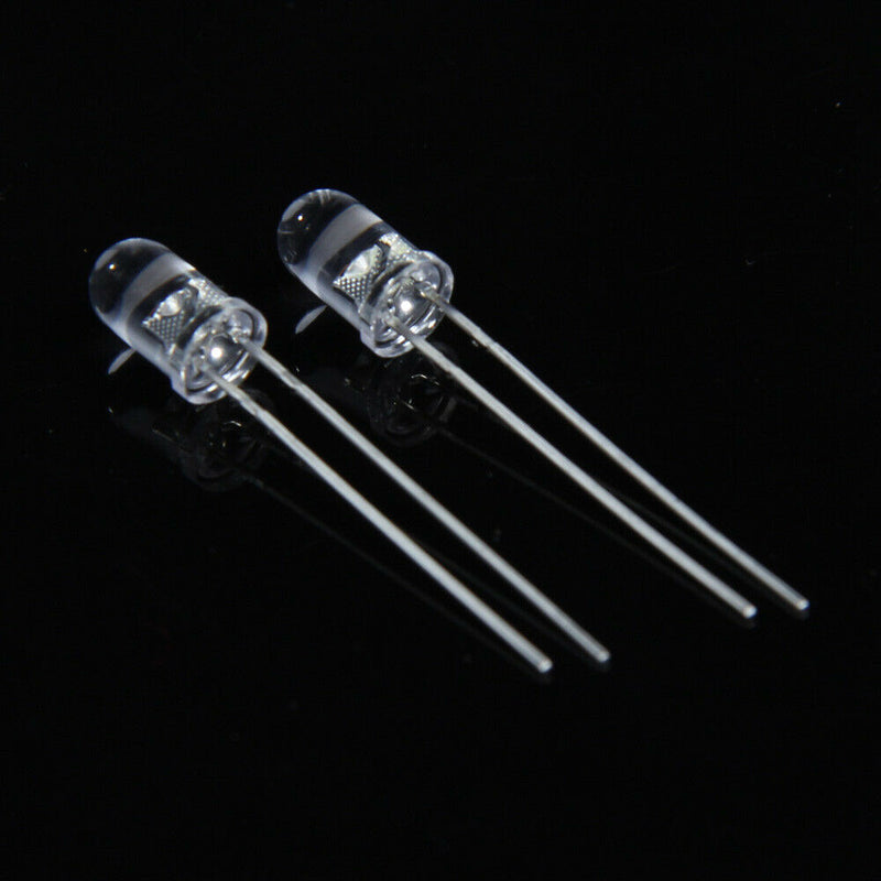 100Pcs 5mm Ultra-Bright Water Clear LED Light Lamp Emitting Diodes 15000MCD