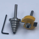 Woodworking 1/4" Shank Rabbet Router Bit with 6 Bearings for Multiple Depths