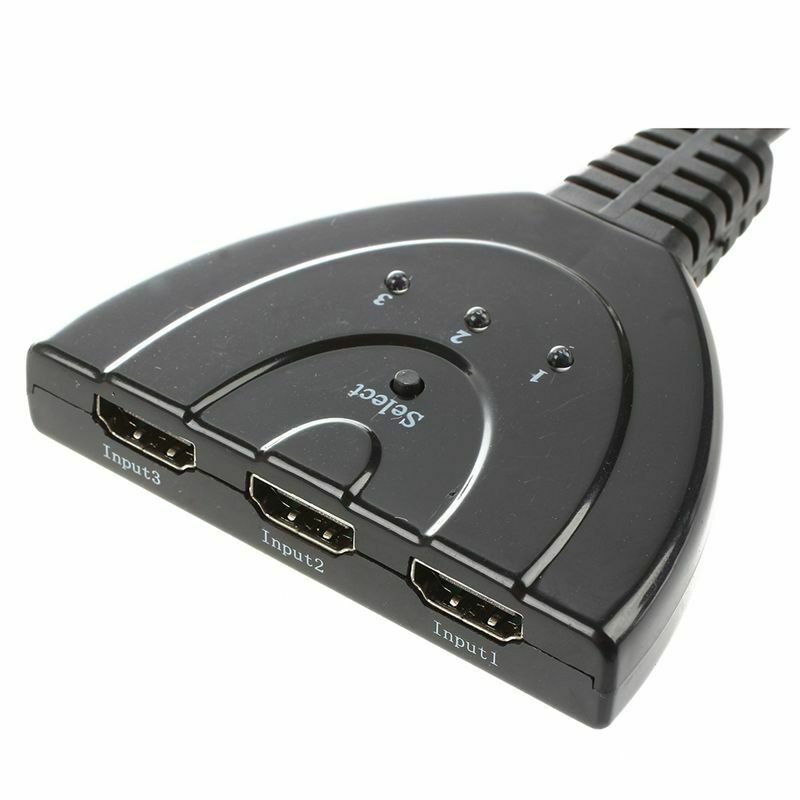 High Performance HDMI 3-In 1-Out (3 to1) HDMI Auto Switch with 1.5 ft. Cabl U8F9