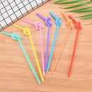 100 Pcs Flexible Plastic Bendy Party Disposable Drinking Straws Multicolor FT
