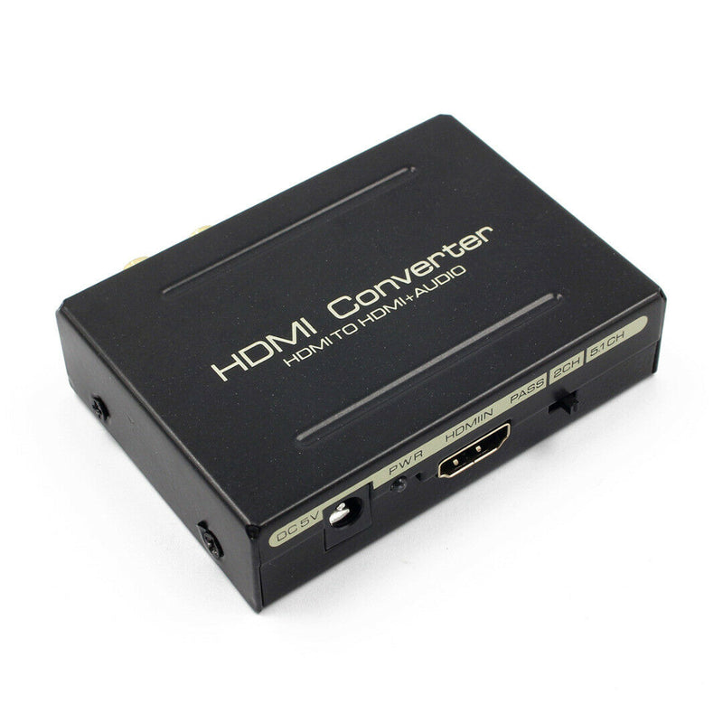 1080P HDMI to HDMI Audio Splitter Converter Optical SPDIF+RCA L/R Extractor