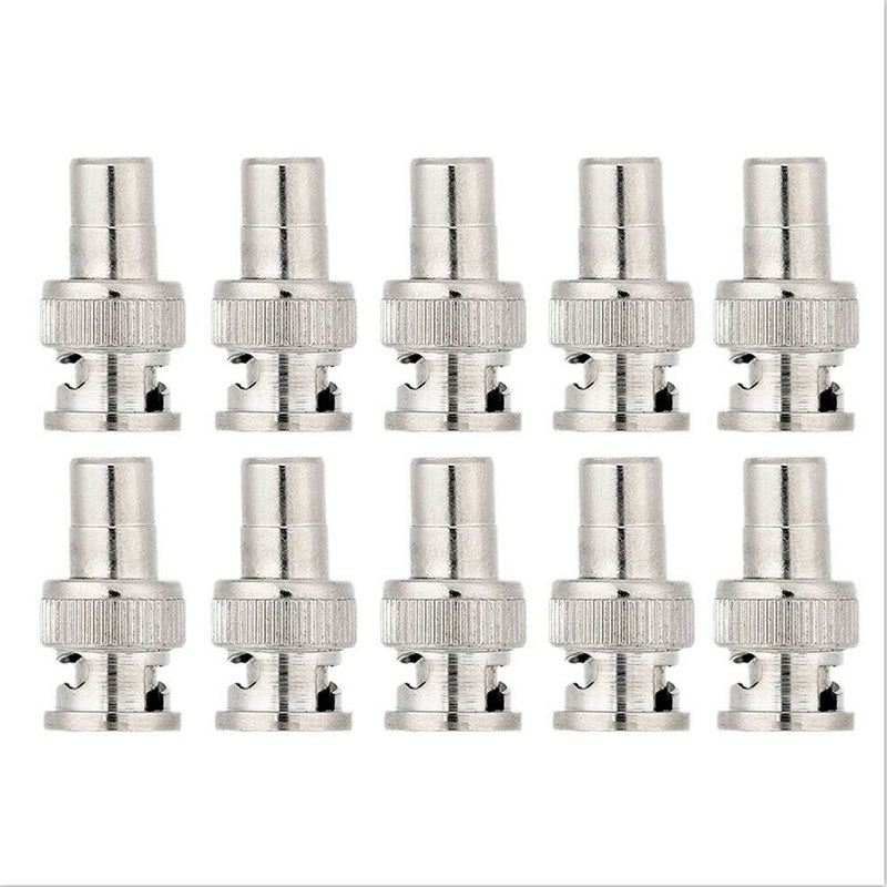 10pcs/Set BNC Male To RCA AV Female Coaxial Connector Adapter For CCTV Camera