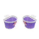 2x Kids Bike Purple Boys Shopping Holder Detachable Bowknot Accessories